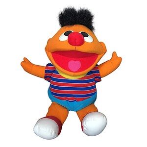 Tyco VTG 90’s Ernie Sesame Street Tickle Me Giggles & Talk Stuffed Toys Baby